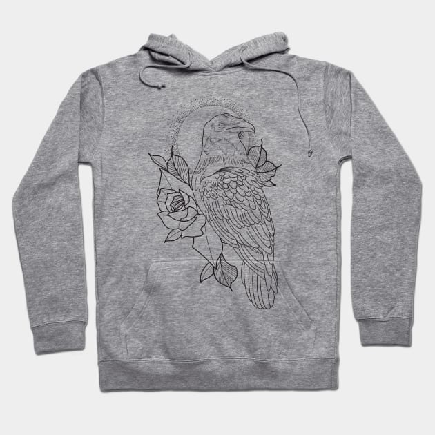 Raven Rose Hoodie by OktInk